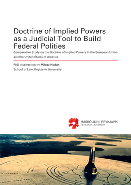 Doctrine of Implied Powers As a Judicial Tool to Build Federal Polities