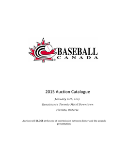 2015 Auction Catalogue