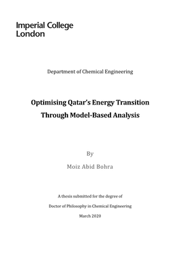 Optimising Qatar's Energy Transition Through Model-Based Analysis