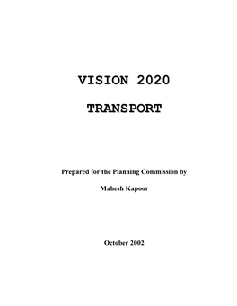 Vision 2020 Transport