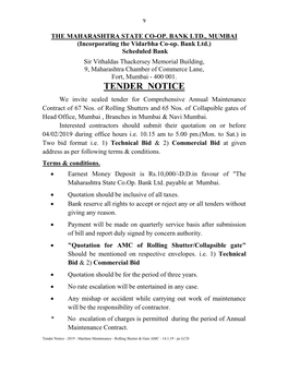 Tender Notice