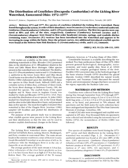 Of the Licking River Watershed, Eastcentral Ohio: 1972-19771