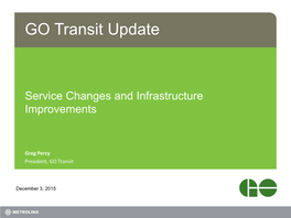 GO Transit Update