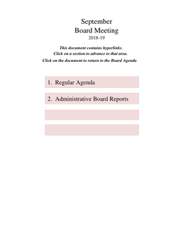September Board Meeting 2018-19