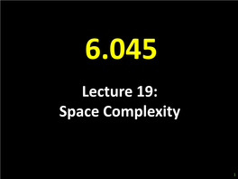 Space Complexity