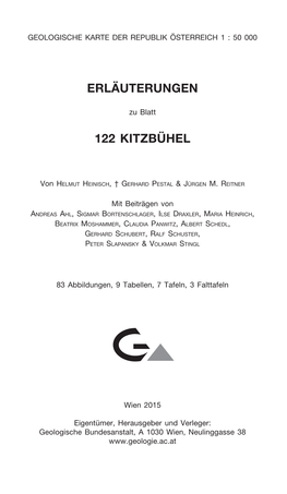 Erläuterungen 122 Kitzbühel Gröden-Formation Variszische Basisbrekzie Kordillere