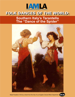 Folk Dances of the World: Southern Italy’S Tarantella the “Dance of the Spider”