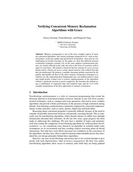 Verifying Concurrent Memory Reclamation Algorithms with Grace