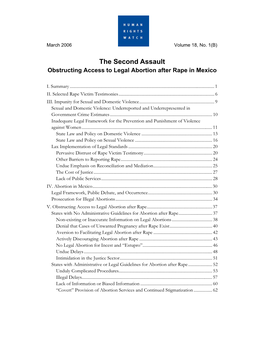 The Second Assault Obstructing Access to Legal Abortion After Rape in Mexico