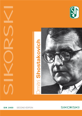 Dmitri Shostakovich I 2400 SIK Secon D E D Ition