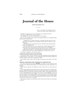 Journal of the House