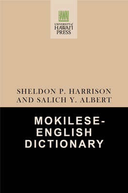 Mokilese-English Dictionary Sheldon P