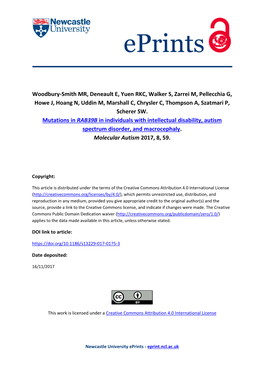 Mutations in RAB39B in Individuals with Intellectual Disability, Autism Spectrum Disorder, and Macrocephaly