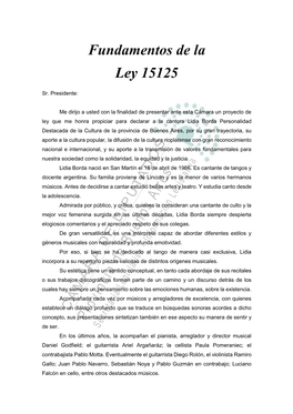 Fundamentos De La Ley 15125