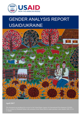 Gender Analysis Report Usaid/Ukraine