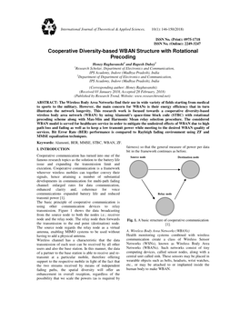 Cooperative Diversity-Based WBAN Structure with Rotational Precoding