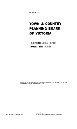 Town & Country Planning Board of Victoria