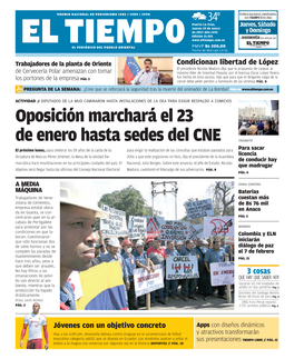 Oposición Marchará El 23 De Enero Hasta Sedes Del