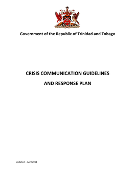 Crisis Communications Guidelines and Response Plan