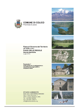 COLICO-NORME-PR-01 - Fascicolo 1- Criteri Catalogazione-APPROVAZIONE Pagina 2 Di 62