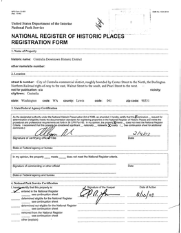 National Register of Historic Places-~ Registration Form