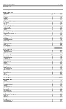 SCHEDULE of INVESTMENTS (Unaudited) June 30, 2016