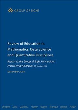 Review of Education in Mathematics, Data Science and Quantitative Disciplines