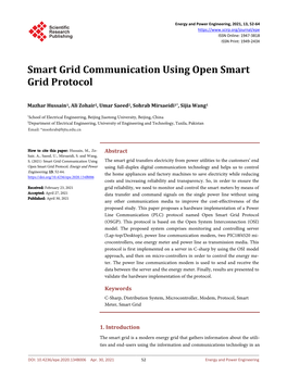 Smart Grid Communication Using Open Smart Grid Protocol