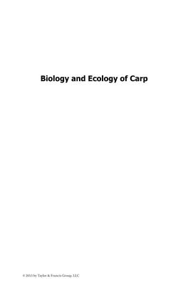 Biology and Ecology of Carp