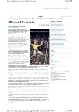 Athletics & Swimming