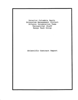 The Identification, Distribution, Impacts of Noxious Rangeland Weeds