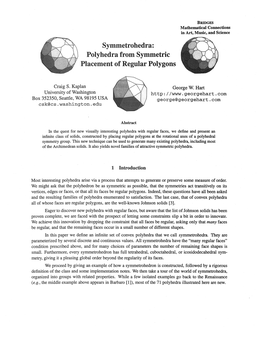 Polyhedra from Symmetric Placement of Regular Polygons