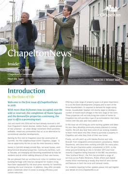 Chapeltonnews Inside: Community Updates Chapelton’S Community Meet the Team Issue 10 | Winter 2016