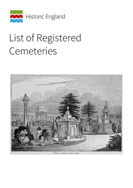 List of Registered Cemeteries