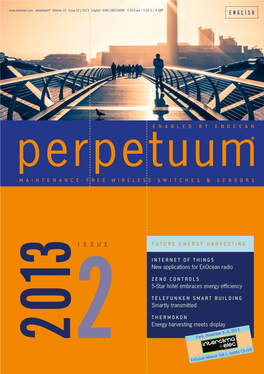 Perpetuum® Volume 10 Issue 02 | 2013 English ISSN 1862-0698 4.00 Euro / 5.60 $ / 4 GBP ENGLISH