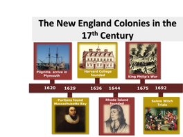 The New England Colonies in the 17Th Century