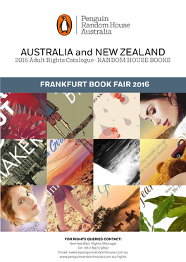 Australia and NEW ZEALAND 2016 Adult Rights Catalogue- RANDOM HOUSE BOOKS