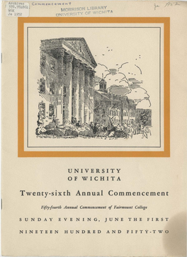 Annual Commencement Program 1952