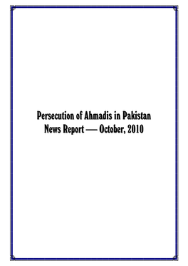 Monthly Newsreport - October, 2010