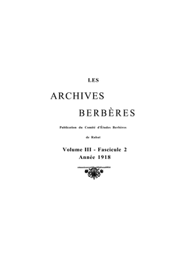 Archives Berbères