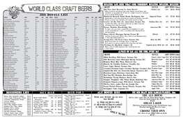 World Class Craft Beers