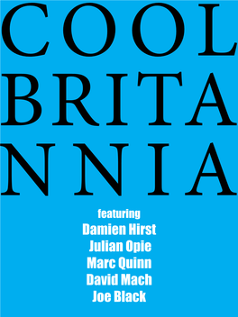 Damien Hirst Julian Opie Marc Quinn David Mach Joe Black Damien Hirst Was Born in Bristol in 1965