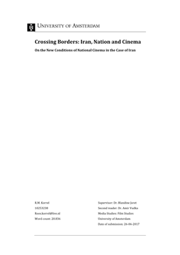 Iran, Nation and Cinema