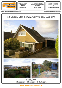 10 Glydar, Glan Conwy, Colwyn Bay, LL28 5PR £165,000