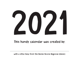 Handprint Calendar