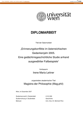 Diplomarbeit