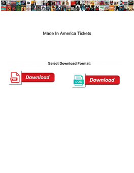 Made in America Tickets