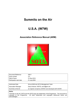 Summits on the Air USA (W7W)
