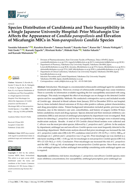 Species Distribution of Candidemia and Their Susceptibility in A