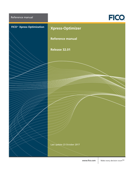 FICO Xpress-Optimizer Reference Manual